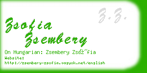 zsofia zsembery business card